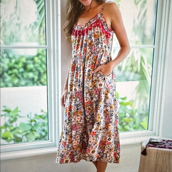 NATURAL LIFE Dresses & Skirts - NATURAL LIFE Harley Embroidered Midi Dress